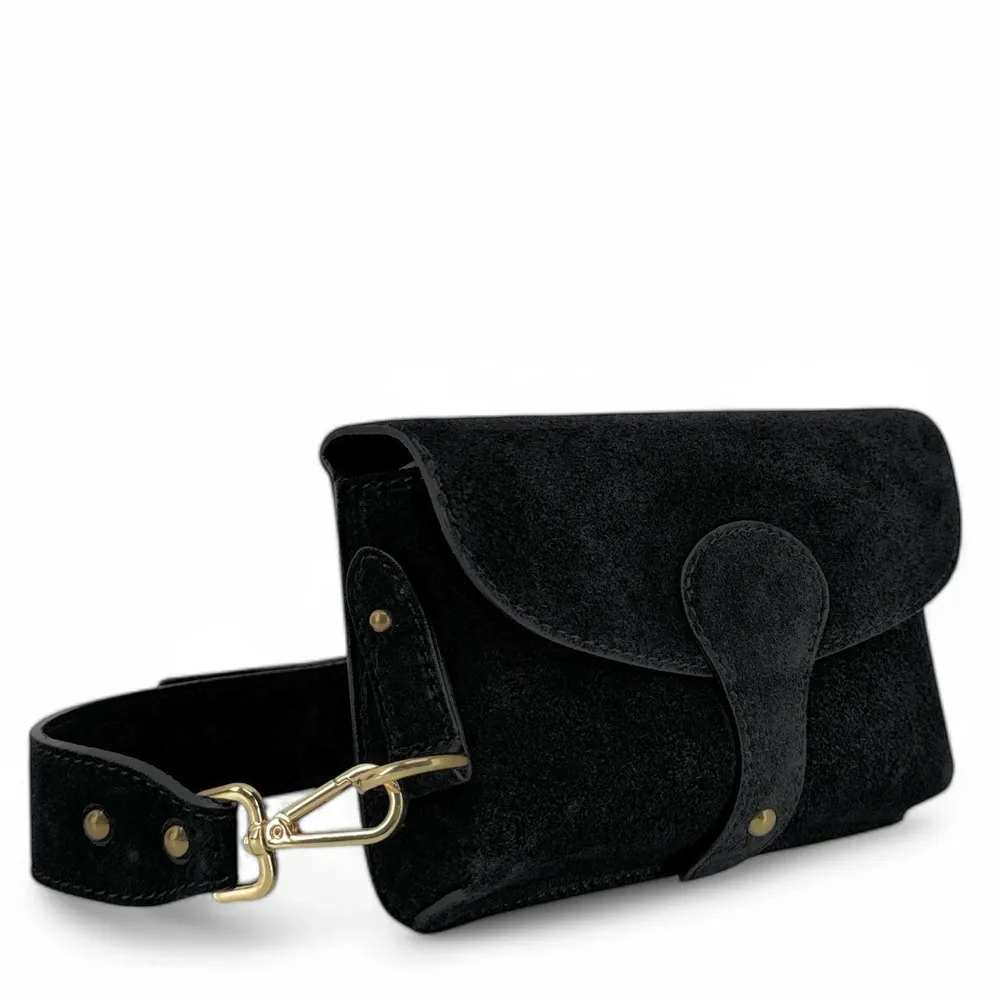 Mini-sac french stick en daim TOSCA SUEDE Noir - Image 2