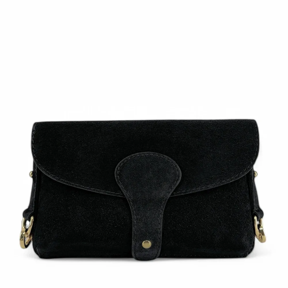 Mini-sac french stick en daim TOSCA SUEDE Noir - Image 4