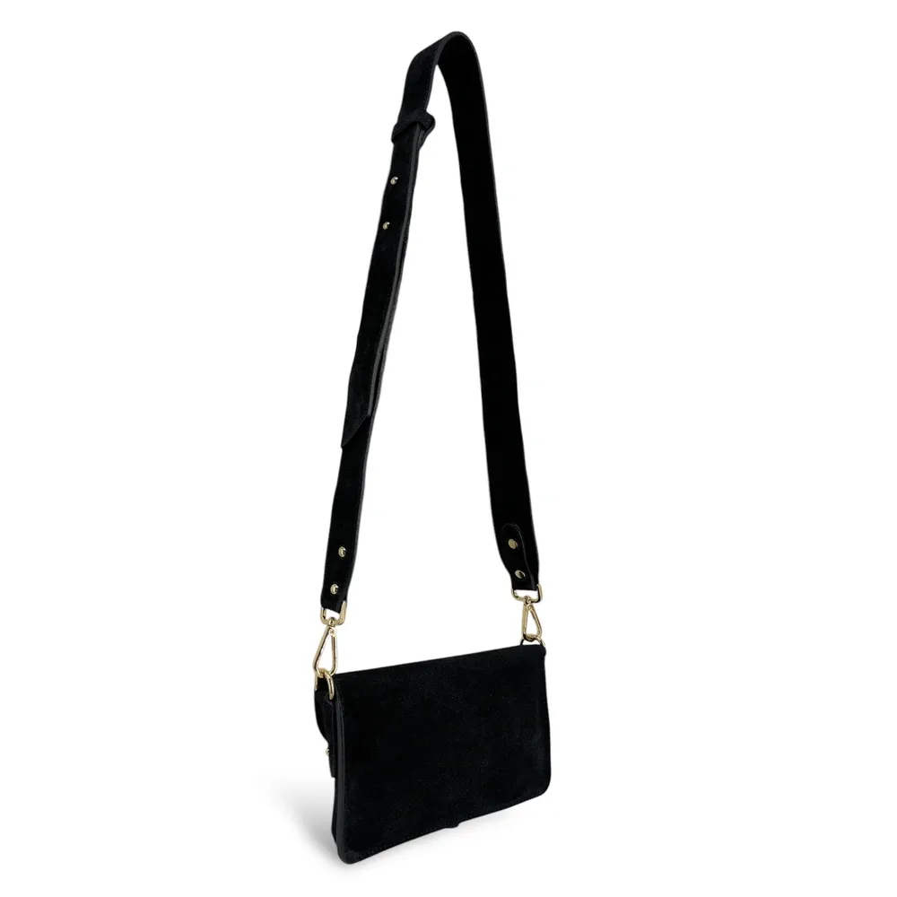 Mini-sac french stick en daim TOSCA SUEDE Noir - Image 5