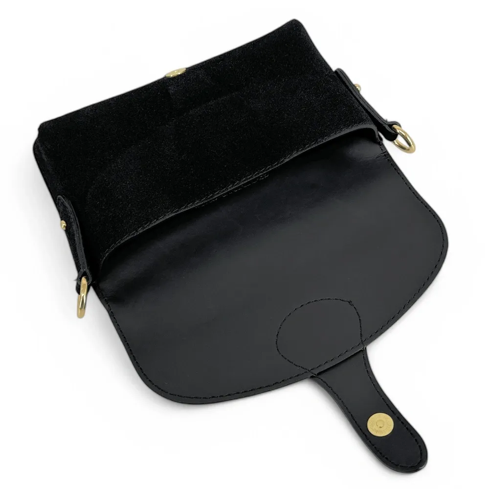 Mini-sac french stick en daim TOSCA SUEDE Noir - Image 6