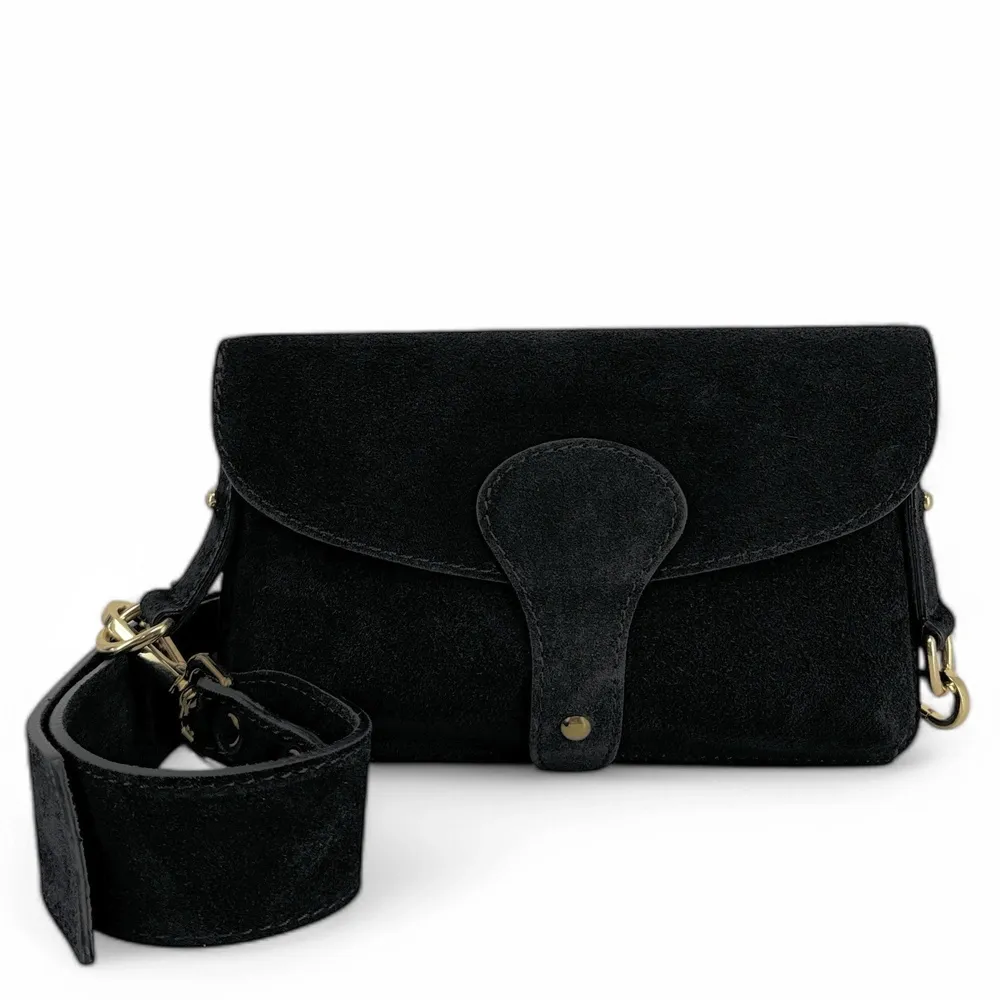 Mini-sac french stick en daim TOSCA SUEDE Noir - Image 7