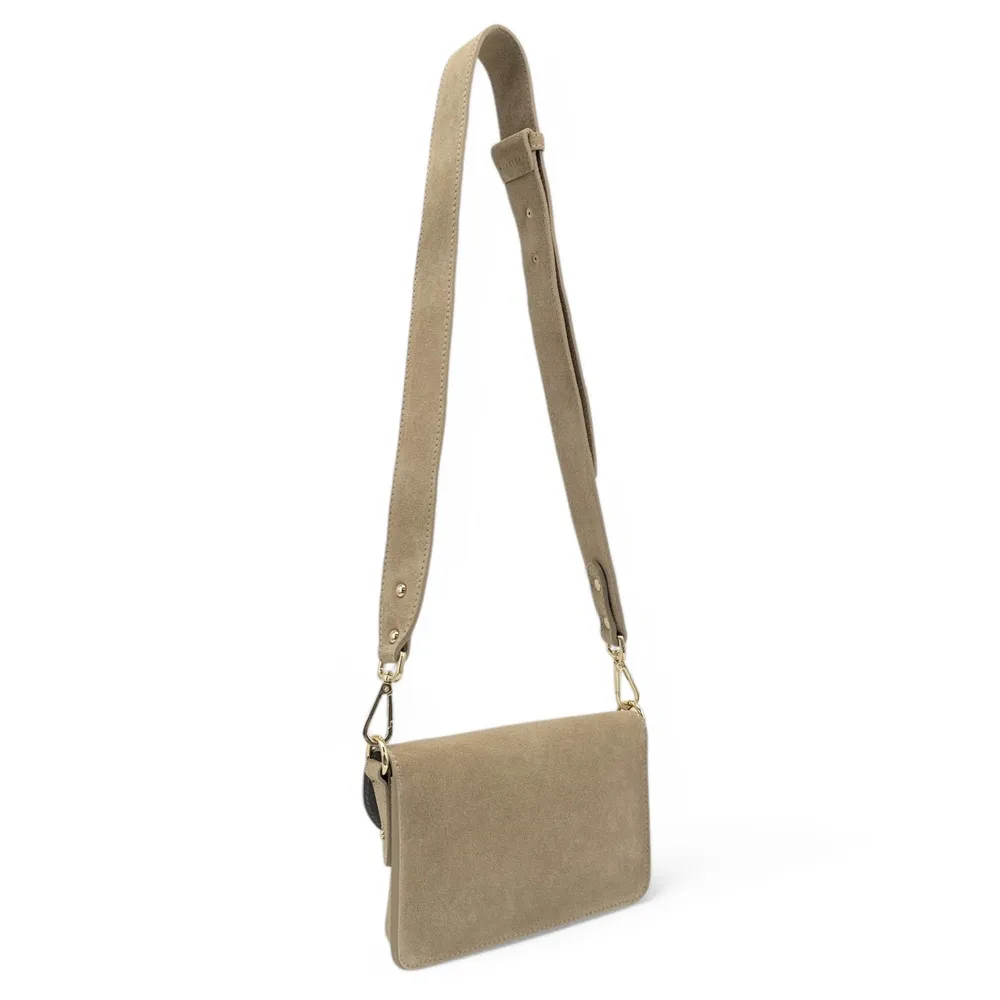 Mini-sac french stick en daim TOSCA SUEDE Taupe clair - Image 3
