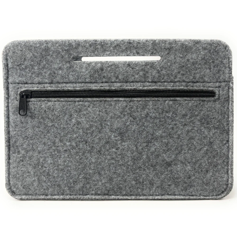 Organiseur en feutrine écologique imprimée GARDEN Gris clair - Image 3