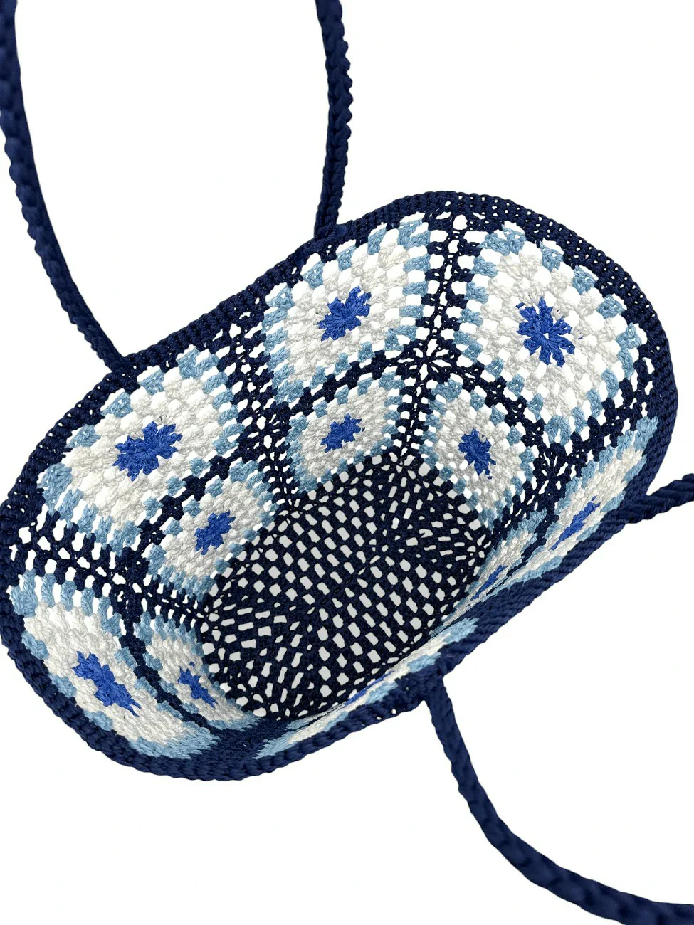Panier cabas en pur coton GIPSY Bleu denim - Image 2