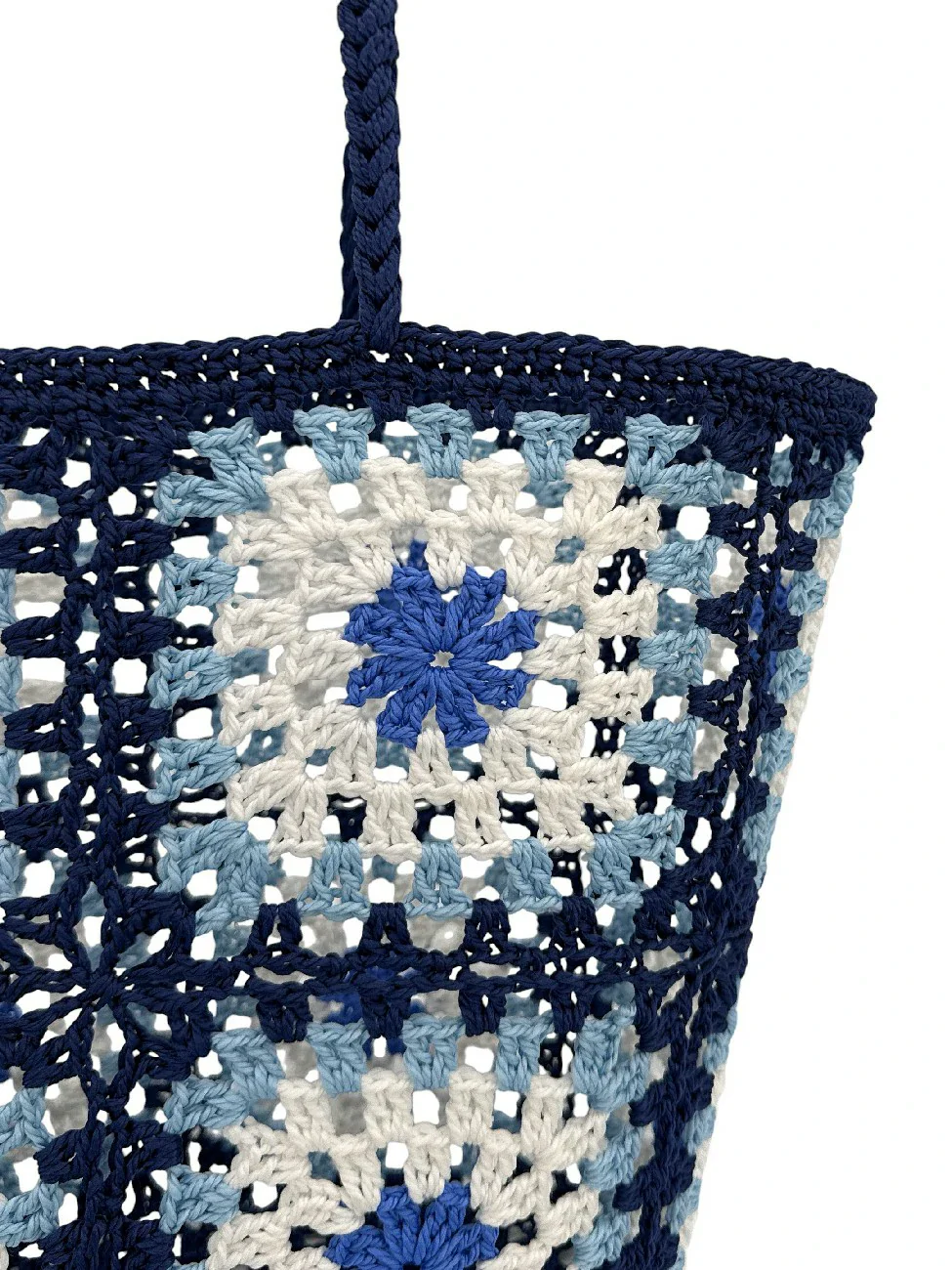 Panier cabas en pur coton GIPSY Bleu denim - Image 3