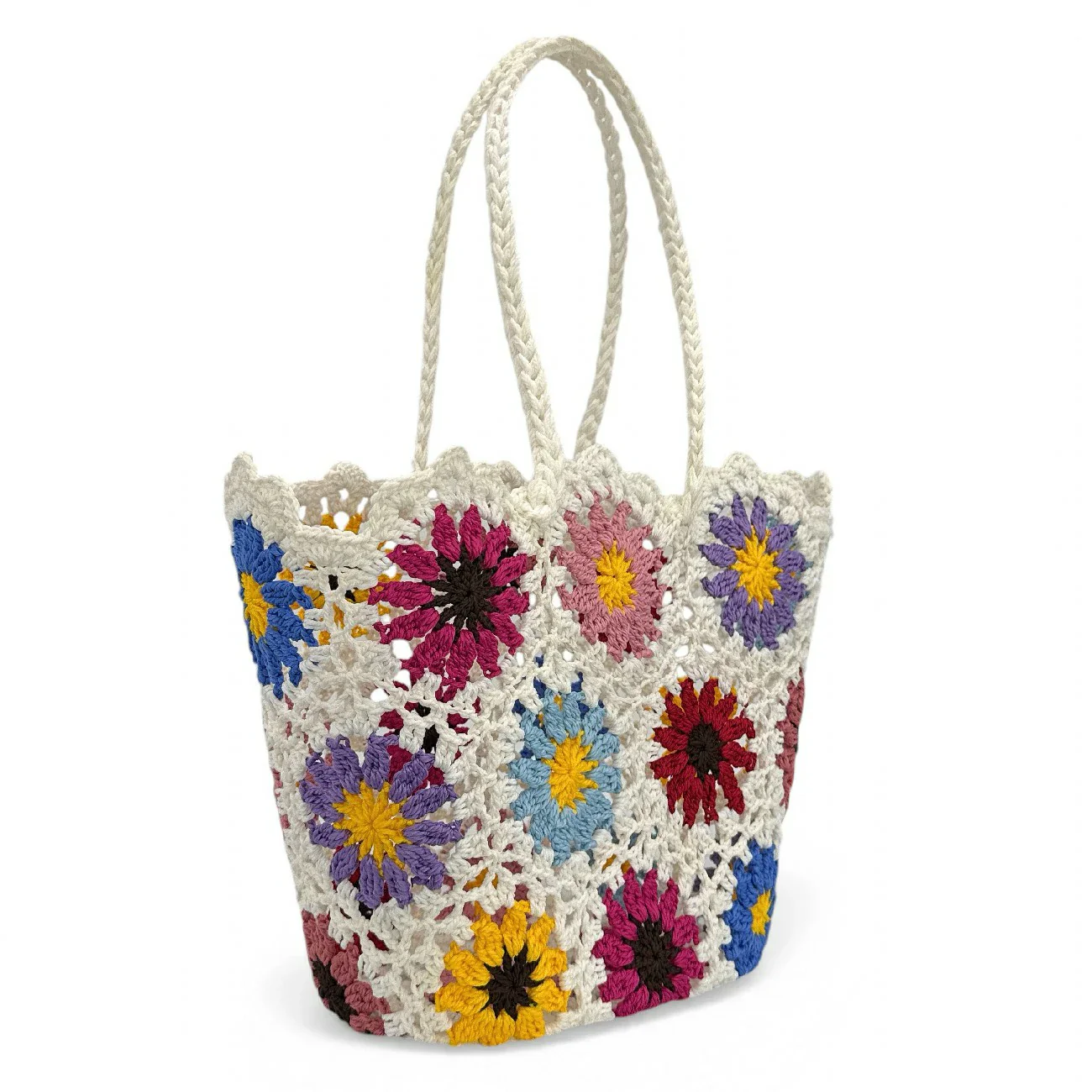 Panier cabas en pur coton GIPSY Multicolore - Image 4