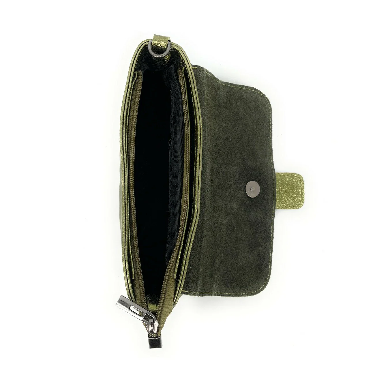 Mini sac en cuir irisé VERONE Kaki irisé - Image 6