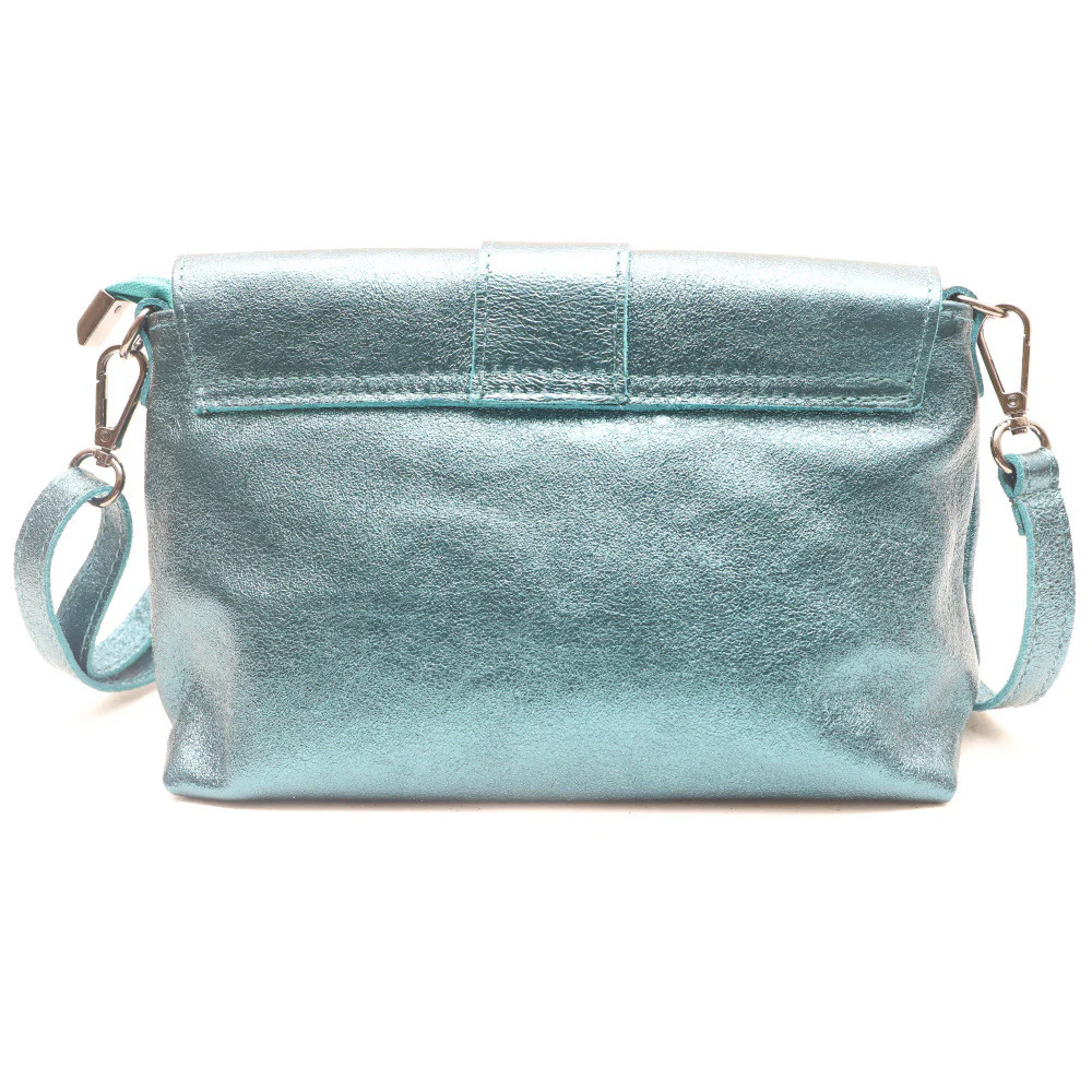 Mini sac en cuir irisé VERONE Turquoise irisé - Image 3