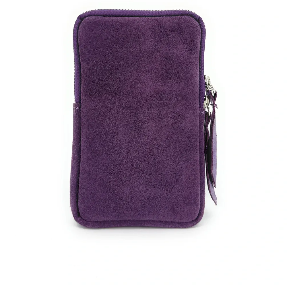 Pochette bandoulière en daim LOUVRE Violet - Image 3