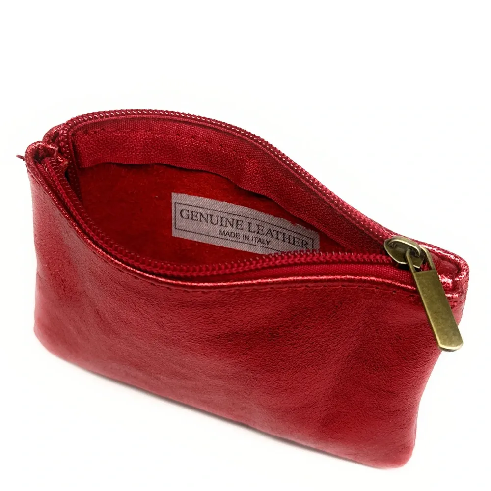 Pochette en cuir irisé GLOW PURSE Rouge irisé - Image 5