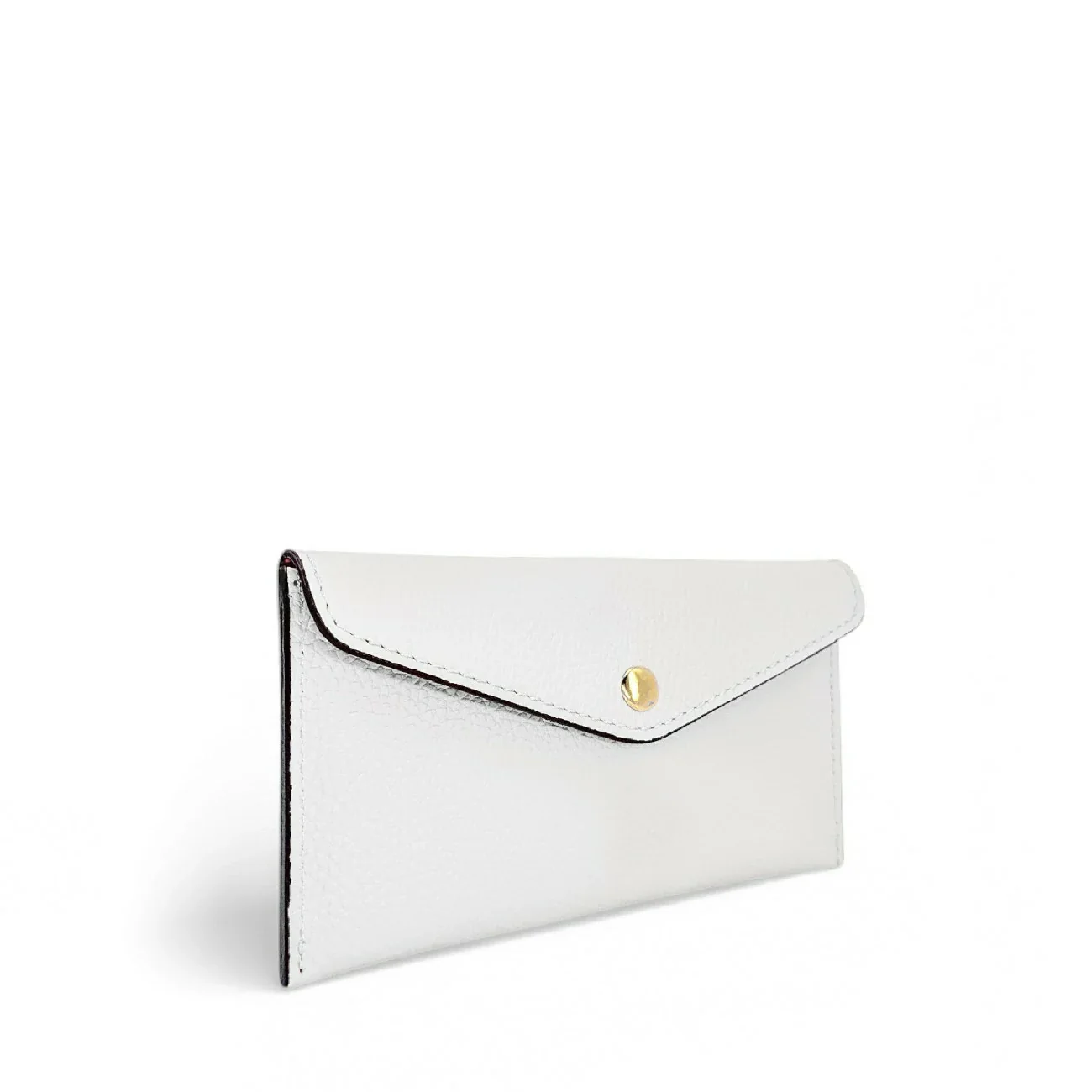 Pochette enveloppe en cuir grainé CLOE Blanc - Image 2