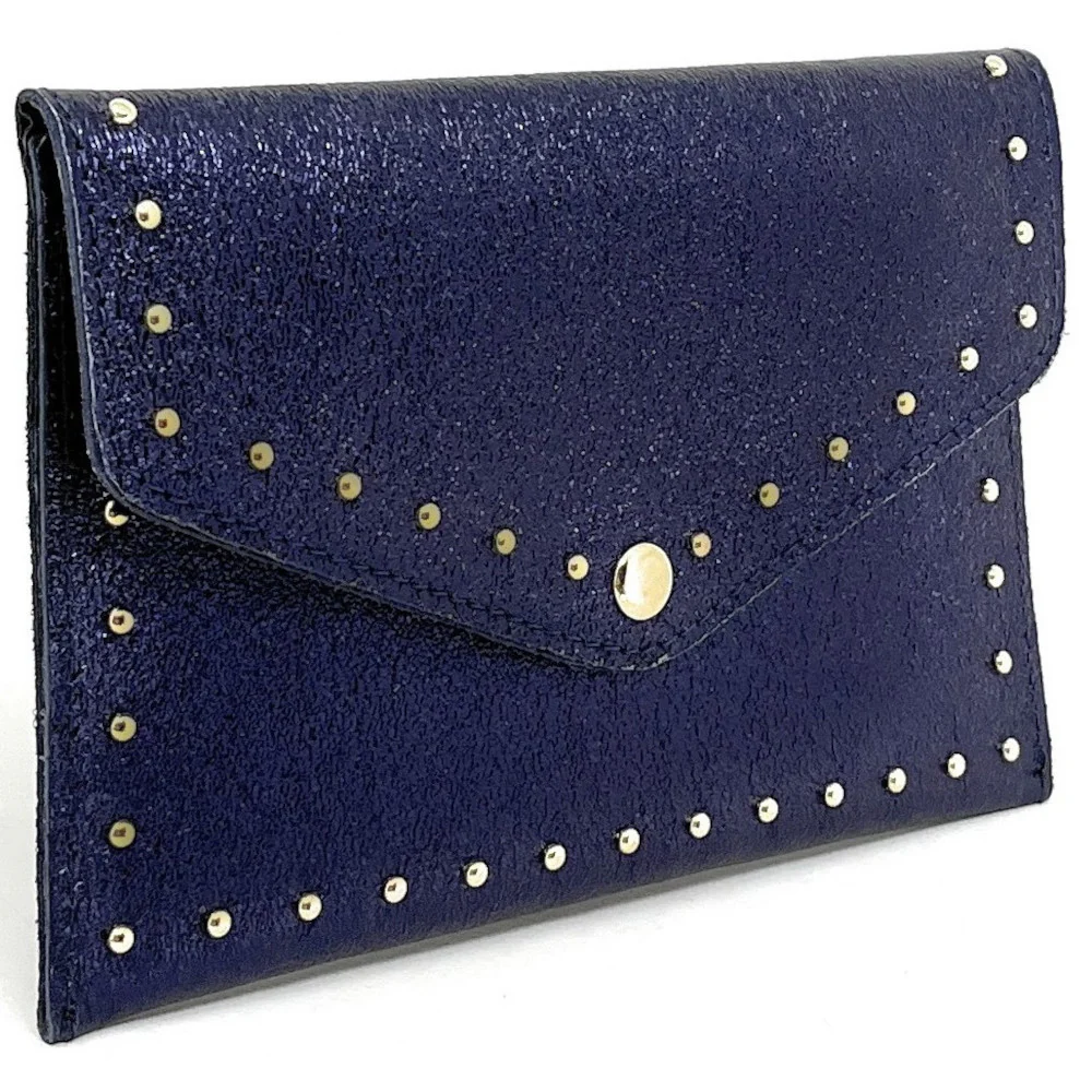 Pochette enveloppe en cuir irisé TINA Nuit étoilée - Image 2
