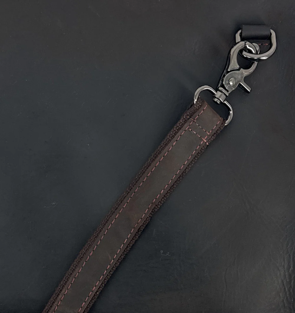 Pochette porte document en cuir pull-up TIM Chocolat - Image 6