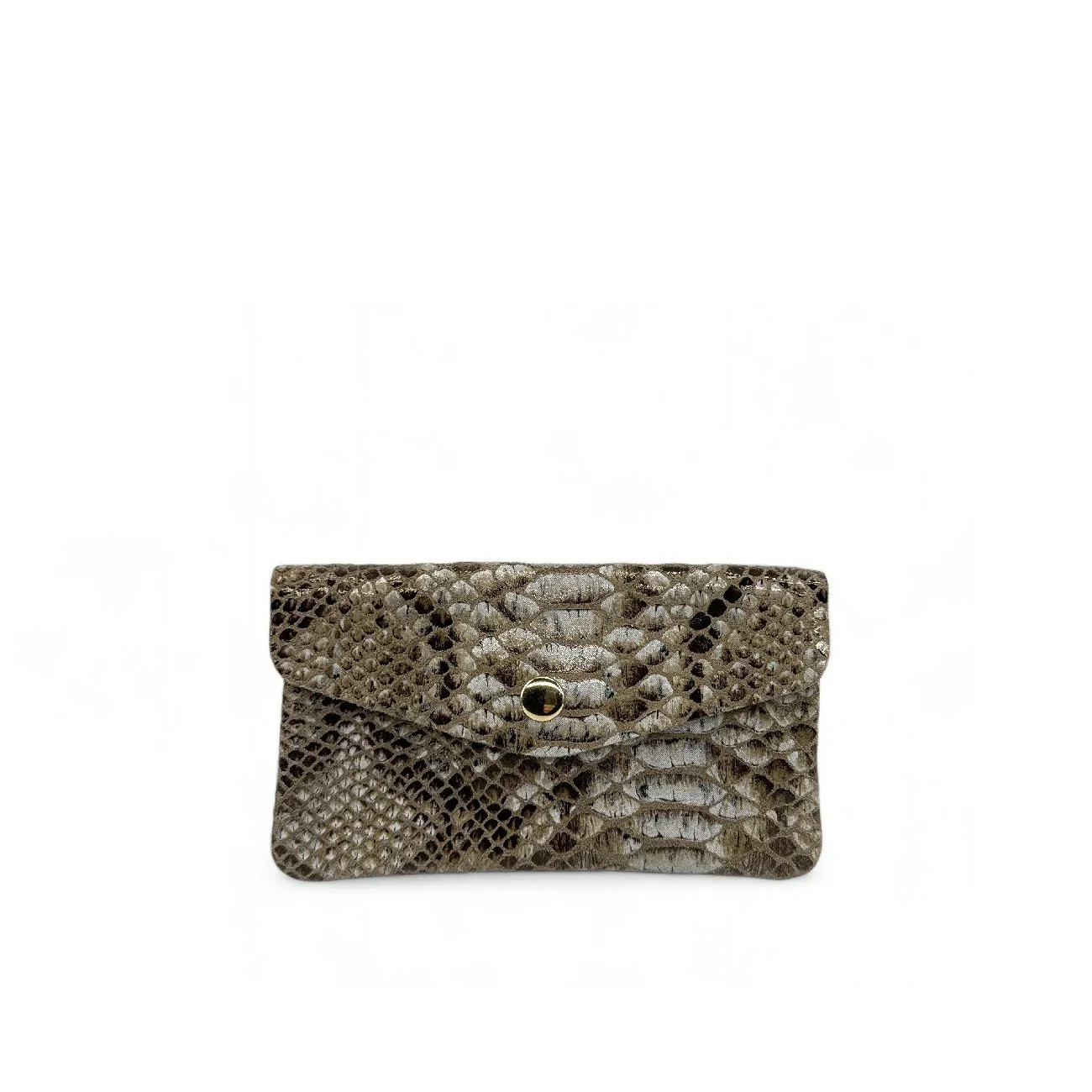 Pochette porte-monnaie en cuir brossé COMPO BROSSEE Python