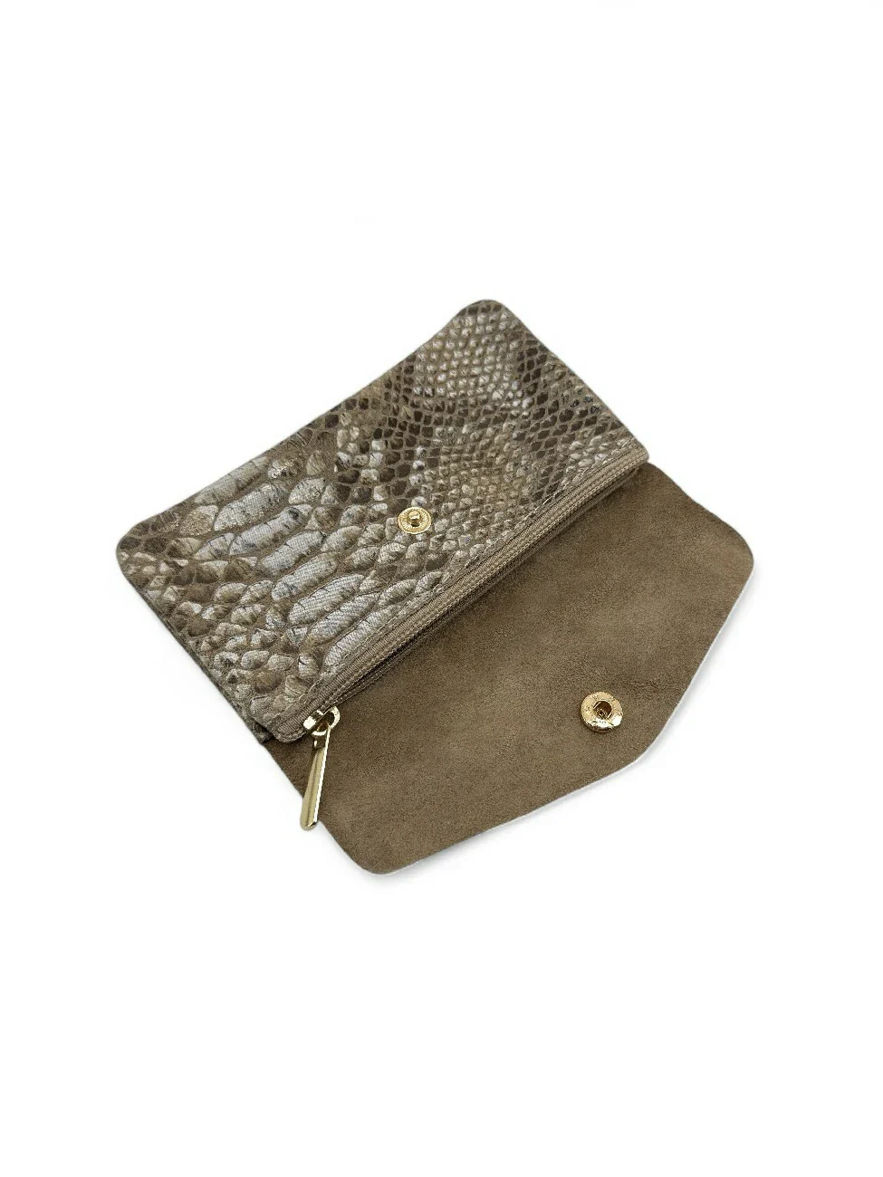 Pochette porte-monnaie en cuir brossé COMPO BROSSEE Python - Image 5