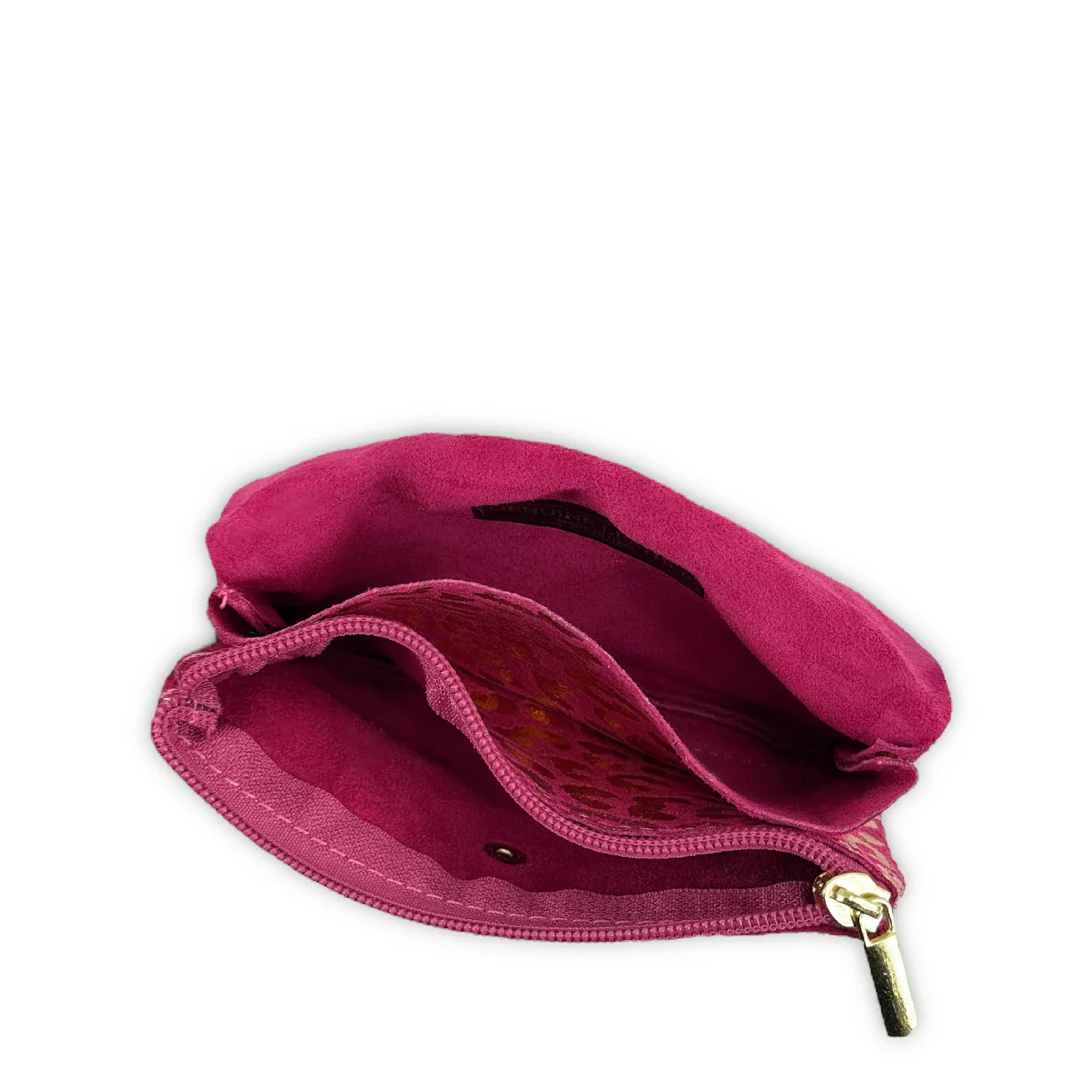 Pochette porte-monnaie en daim COMBI LEO Rose fuchsia - Image 3