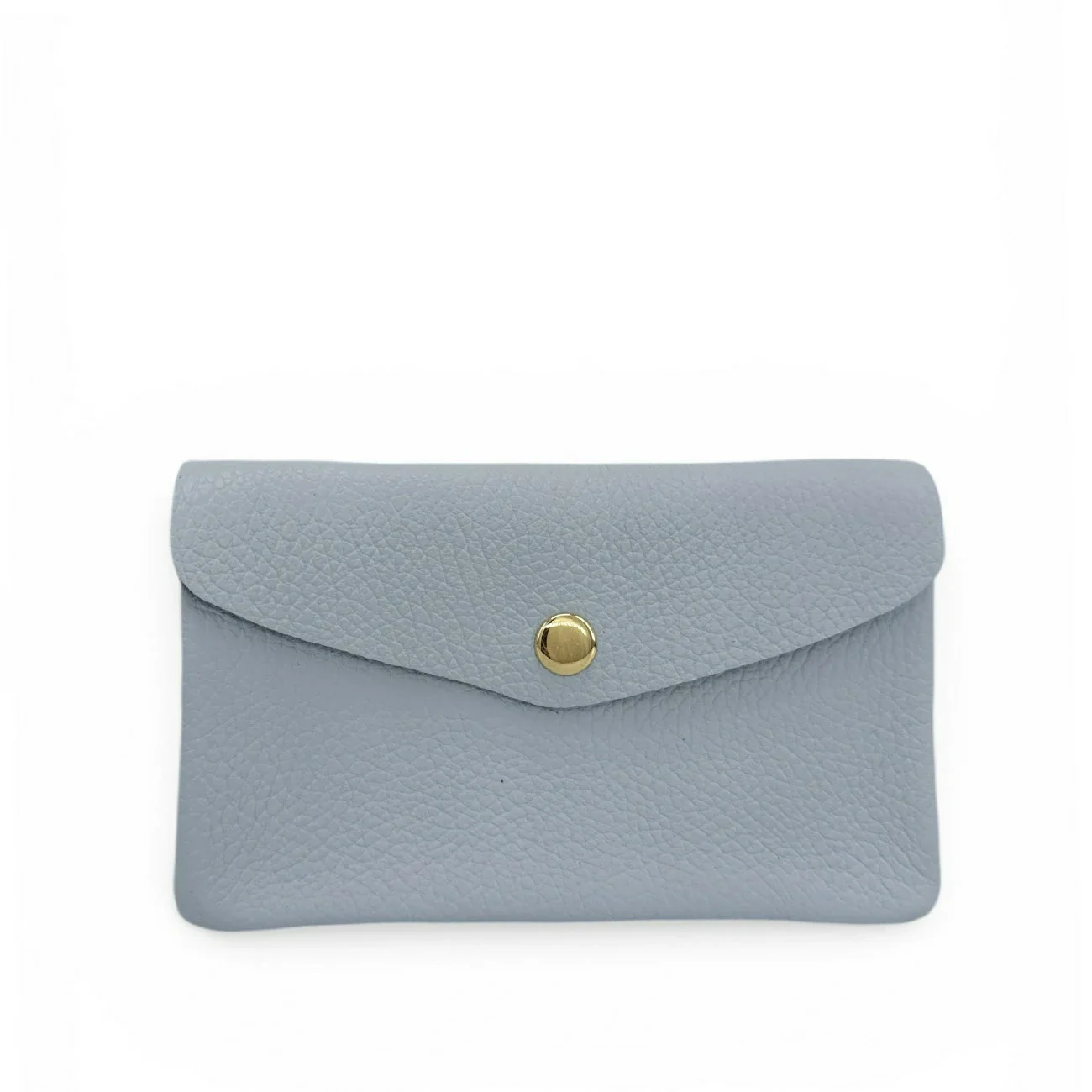 Pochette porte-monnaie en cuir grainé COMPO Bleu pastel - Image 4