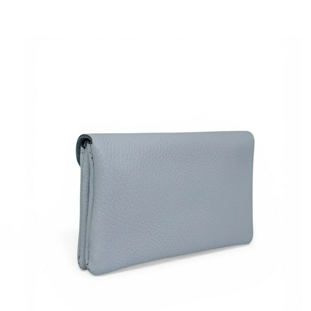 Pochette porte-monnaie en cuir grainé COMPO Bleu pastel - Image 6