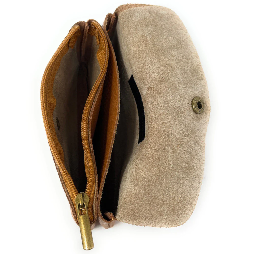 Pochette porte-monnaie en cuir grainé COMPO Camel - Image 3
