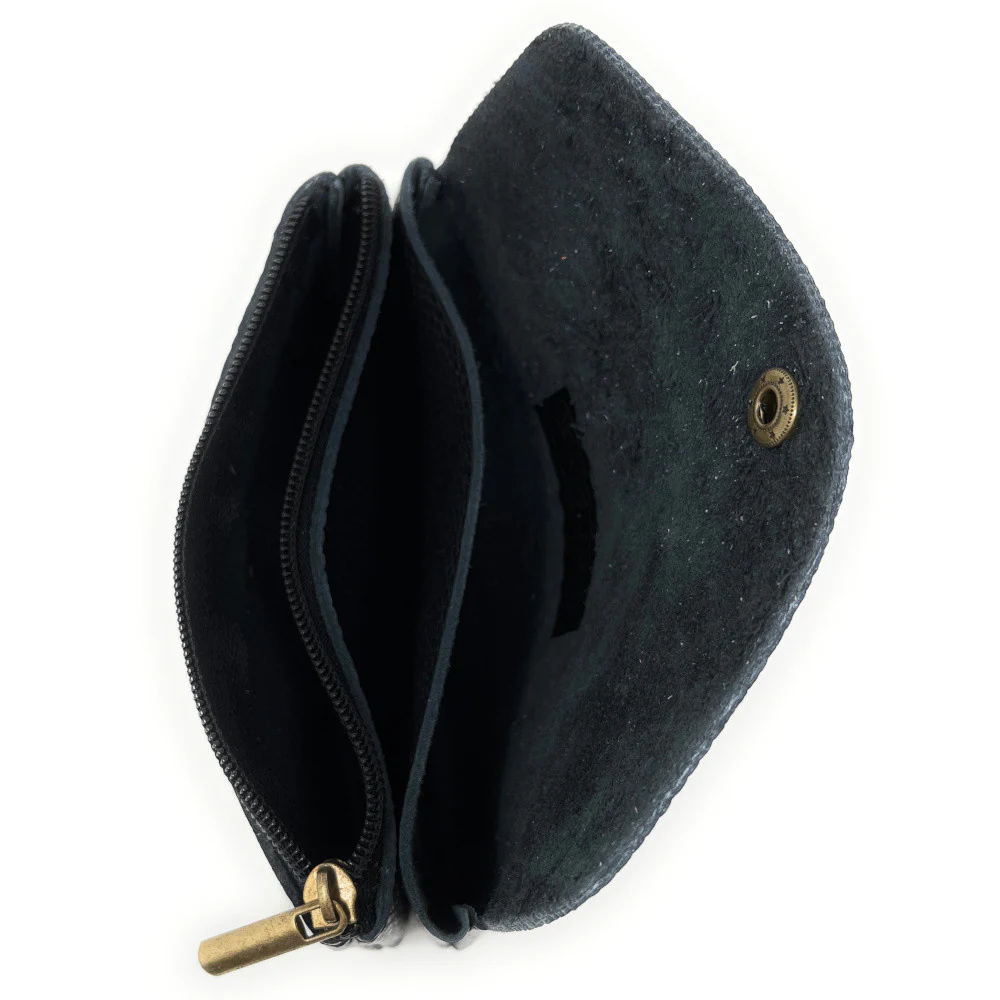 Pochette porte-monnaie en cuir grainé COMPO Noir - Image 3
