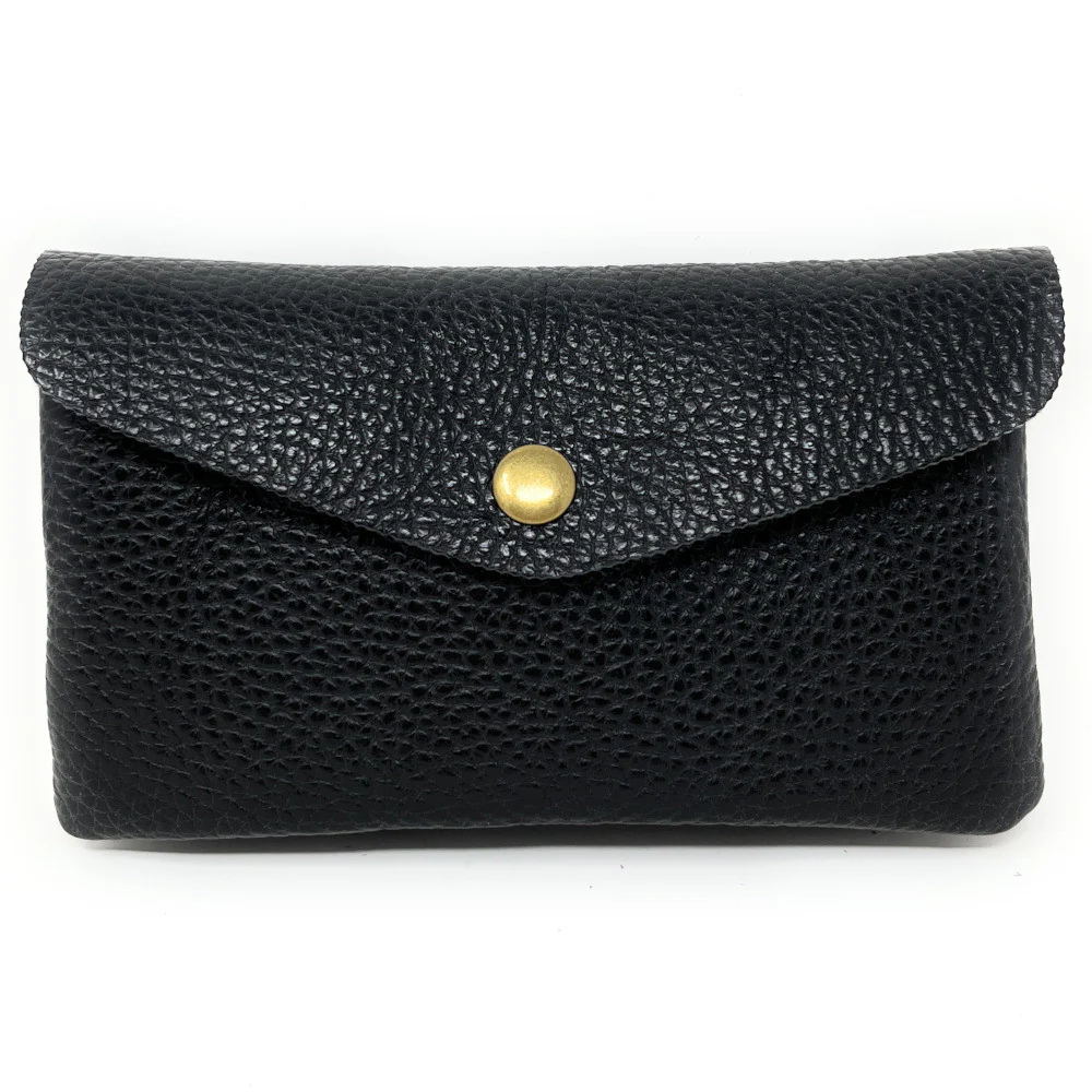 Pochette porte-monnaie en cuir grainé COMPO Noir - Image 4