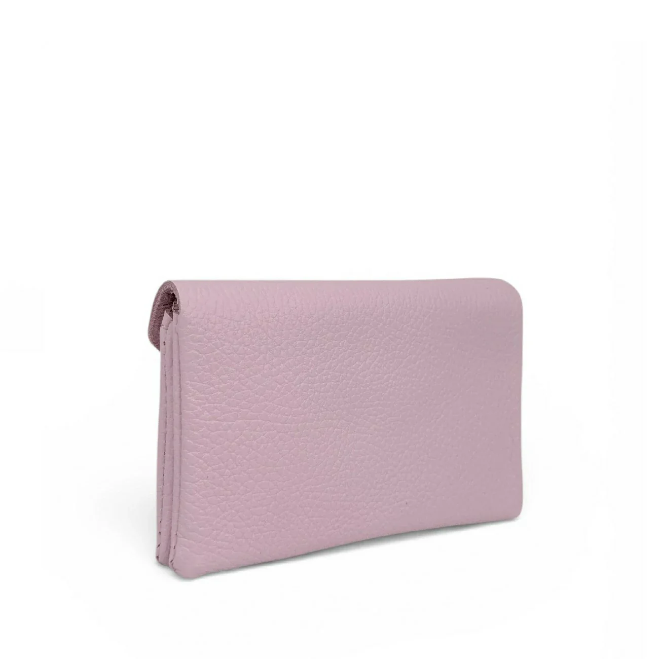 Pochette porte-monnaie en cuir grainé COMPO Rose pastel - Image 6