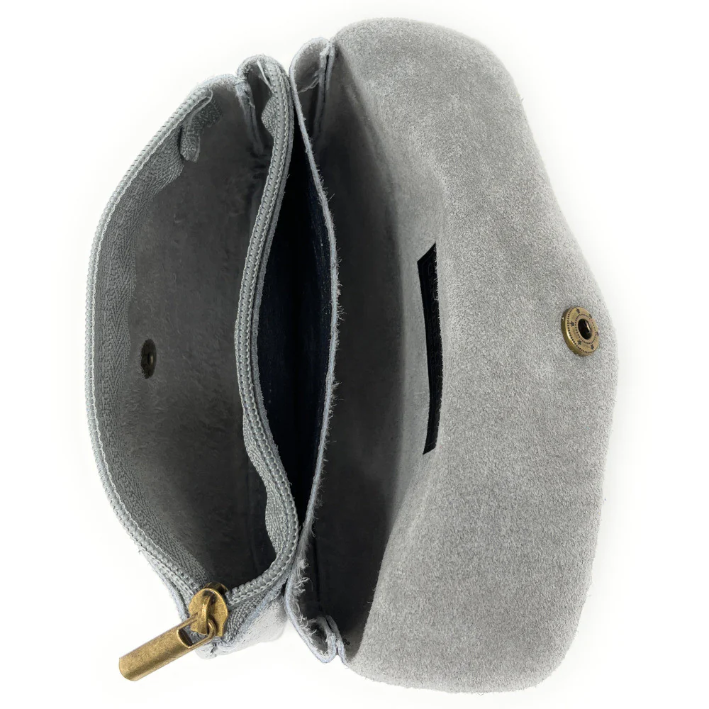 Pochette porte-monnaie en cuir irisé COMPO Argent moyen - Image 3