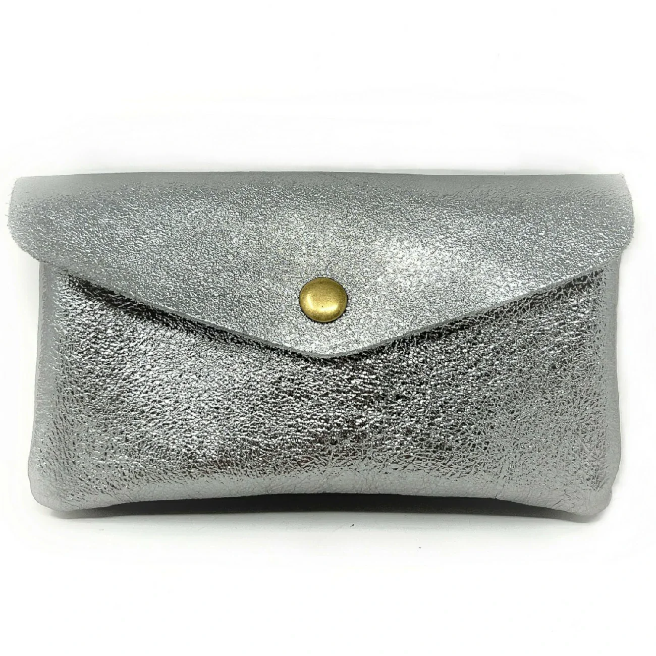 Pochette porte-monnaie en cuir irisé COMPO Argent moyen - Image 4