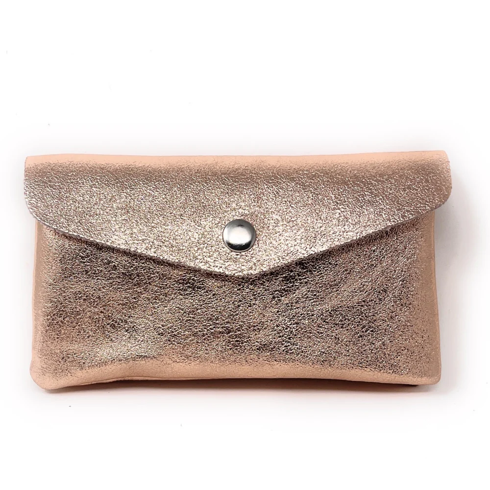 Pochette porte-monnaie en cuir irisé COMPO Rose gold - Image 4