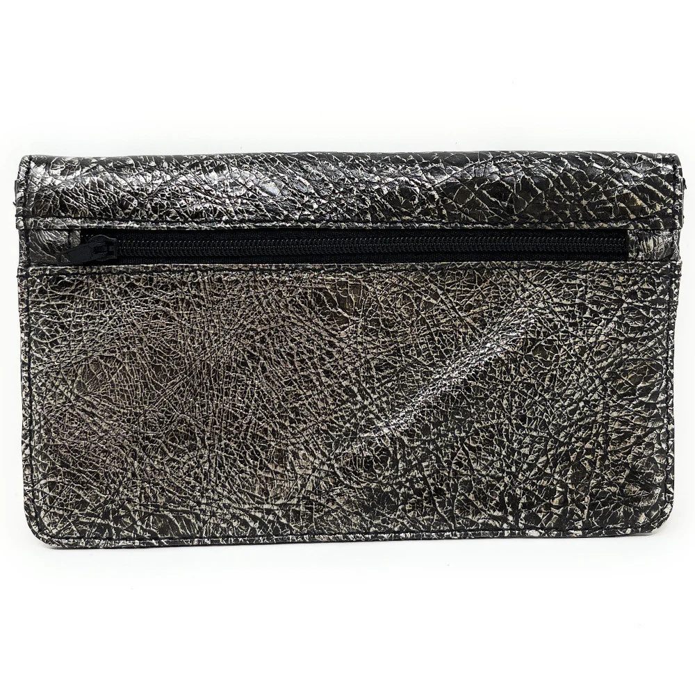 Pochette porte-monnaie en cuir IMPRO Argent foncé - Image 2