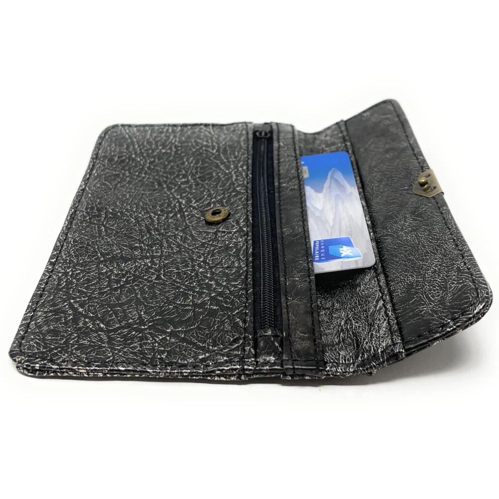 Pochette porte-monnaie en cuir IMPRO Argent foncé - Image 3