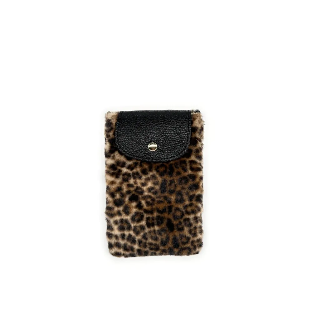 Pochette téléphone en cuir et fausse fourrure NAKIA Ocelot - Image 2