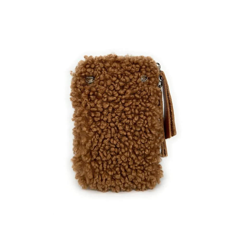 Pochette téléphone en peluche TEDDY Camel - Image 3