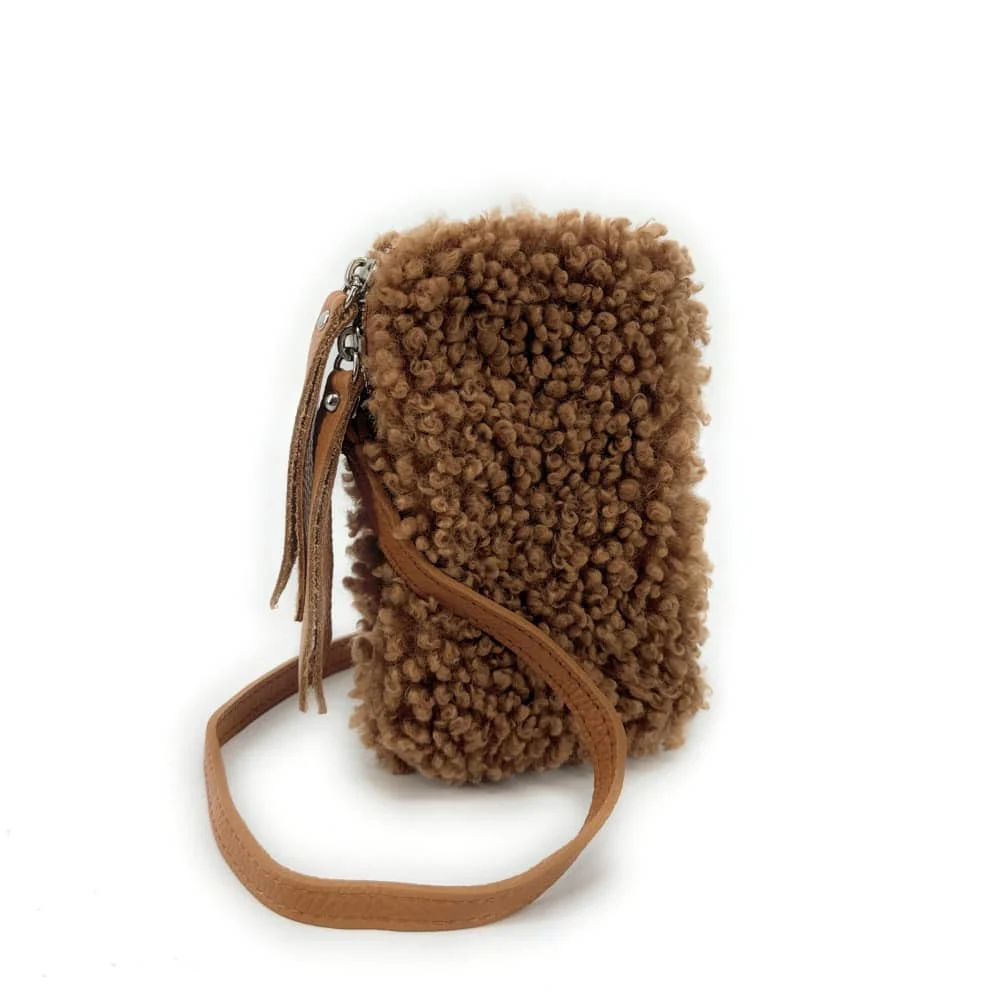 Pochette téléphone en peluche TEDDY Camel - Image 5