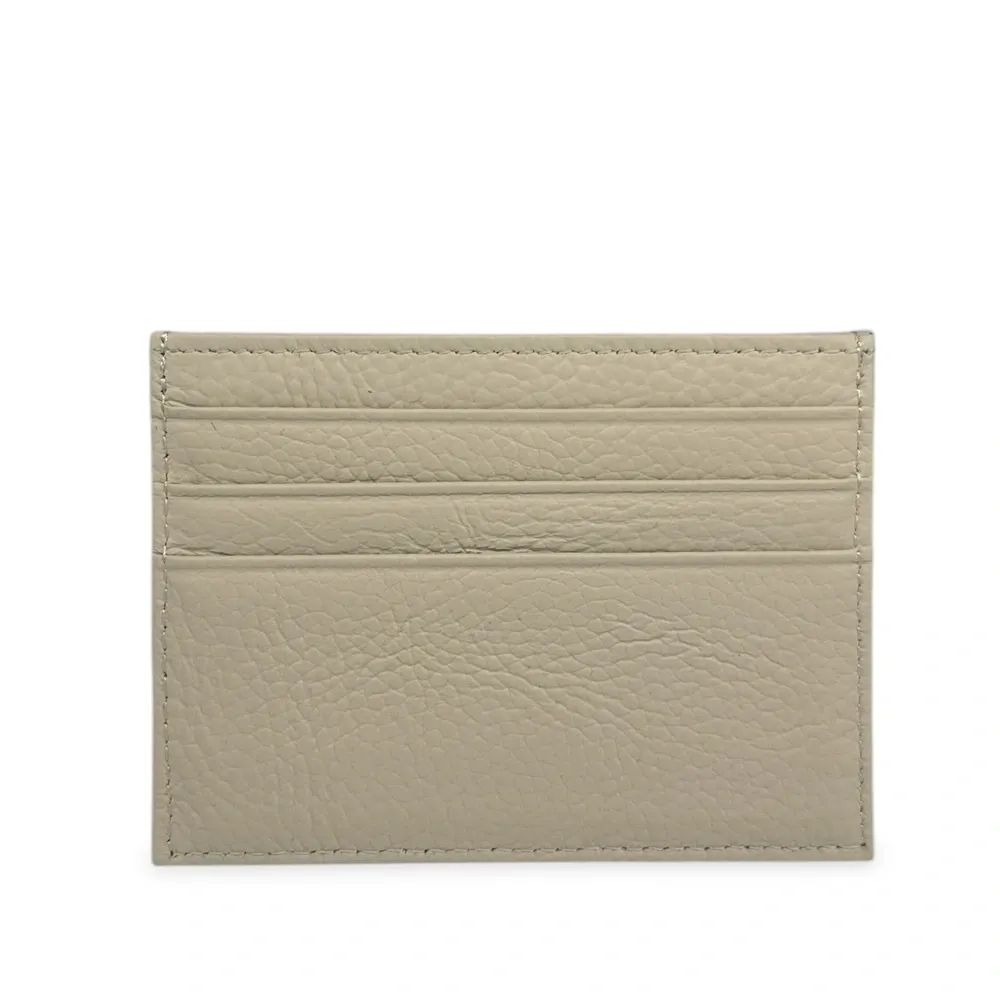 Porte-cartes en cuir grainé NOAH Taupe clair - Image 3