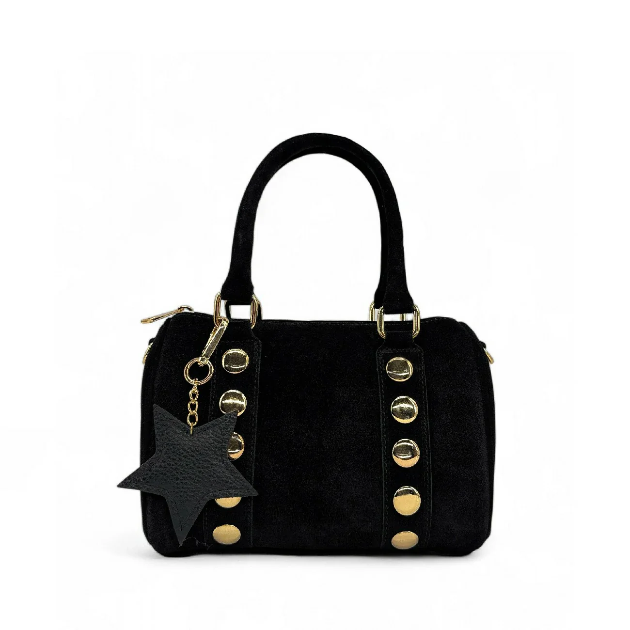 Porte-clés en cuir grainé ETOILE Noir - Image 2