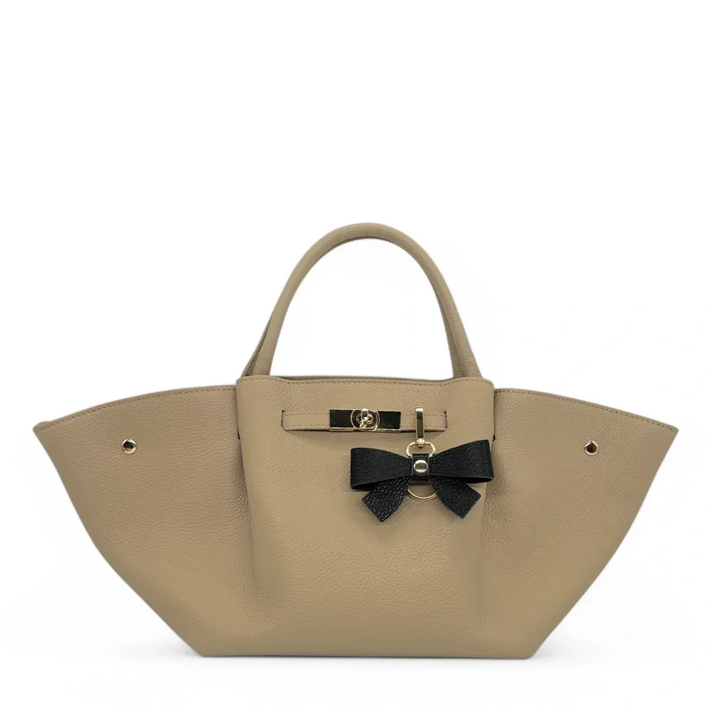 Porte-clés en cuir grainé FARFALA Noir - Image 2
