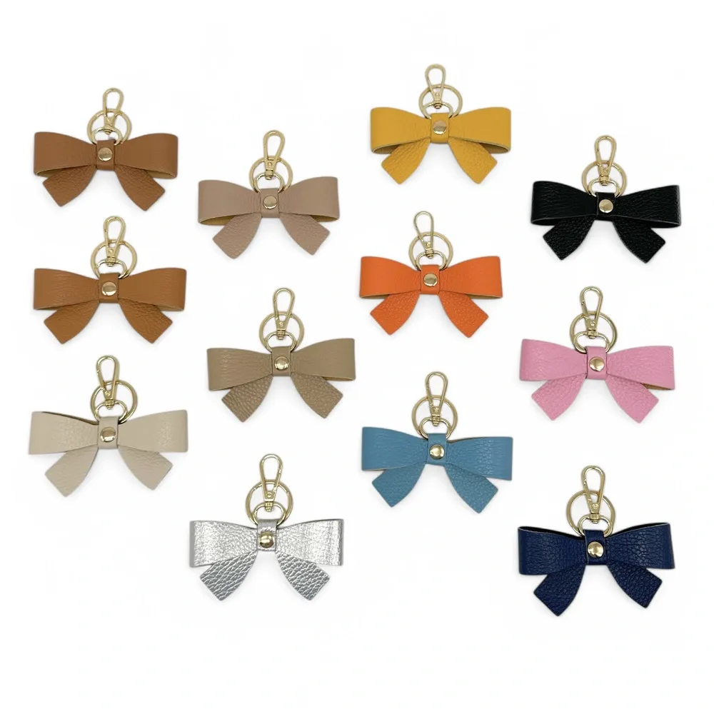 Porte-clés en cuir grainé FARFALA Noir - Image 4