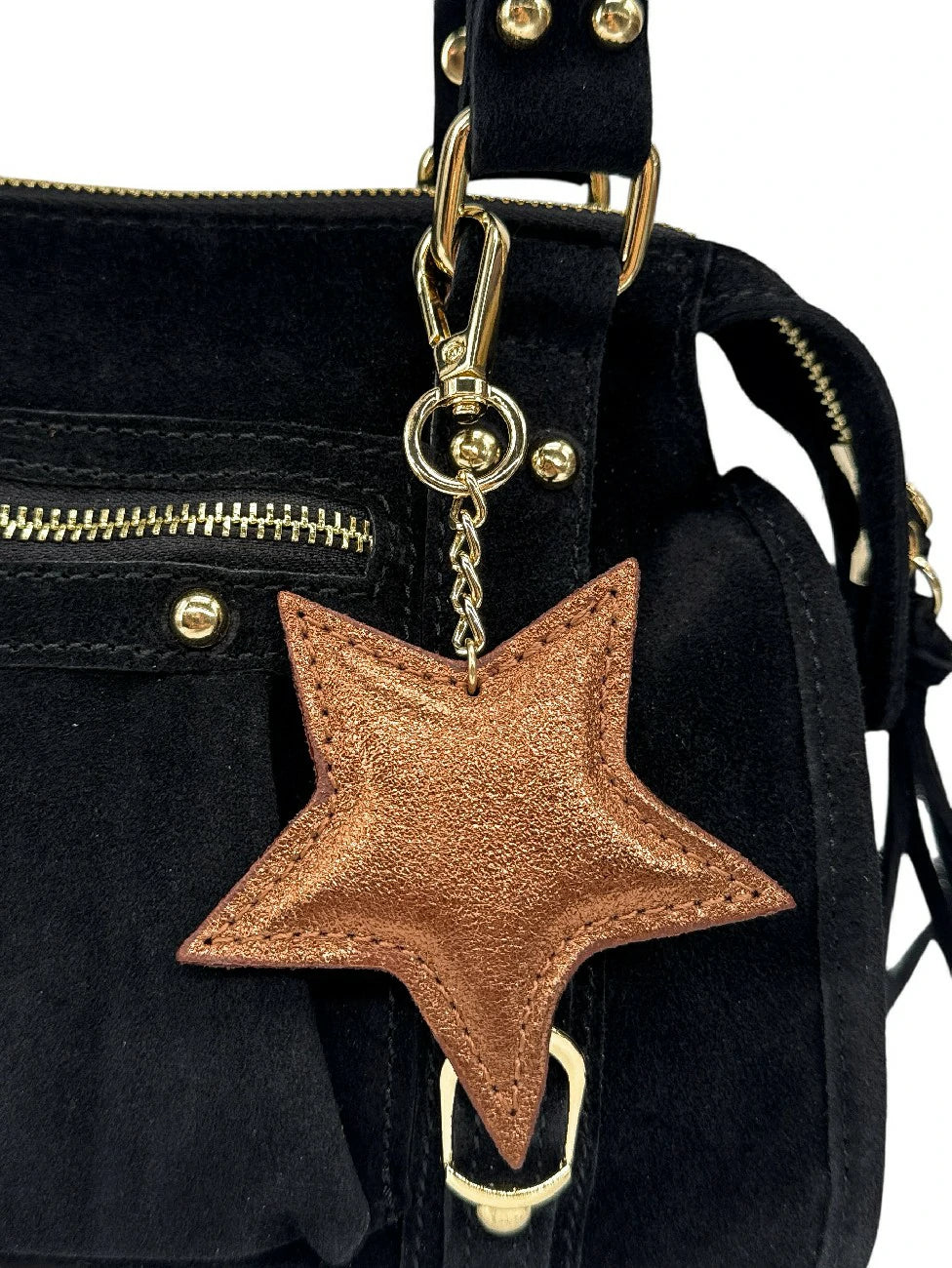 Porte-clés en cuir irisé ETOILE GLOW Cuivre - Image 3