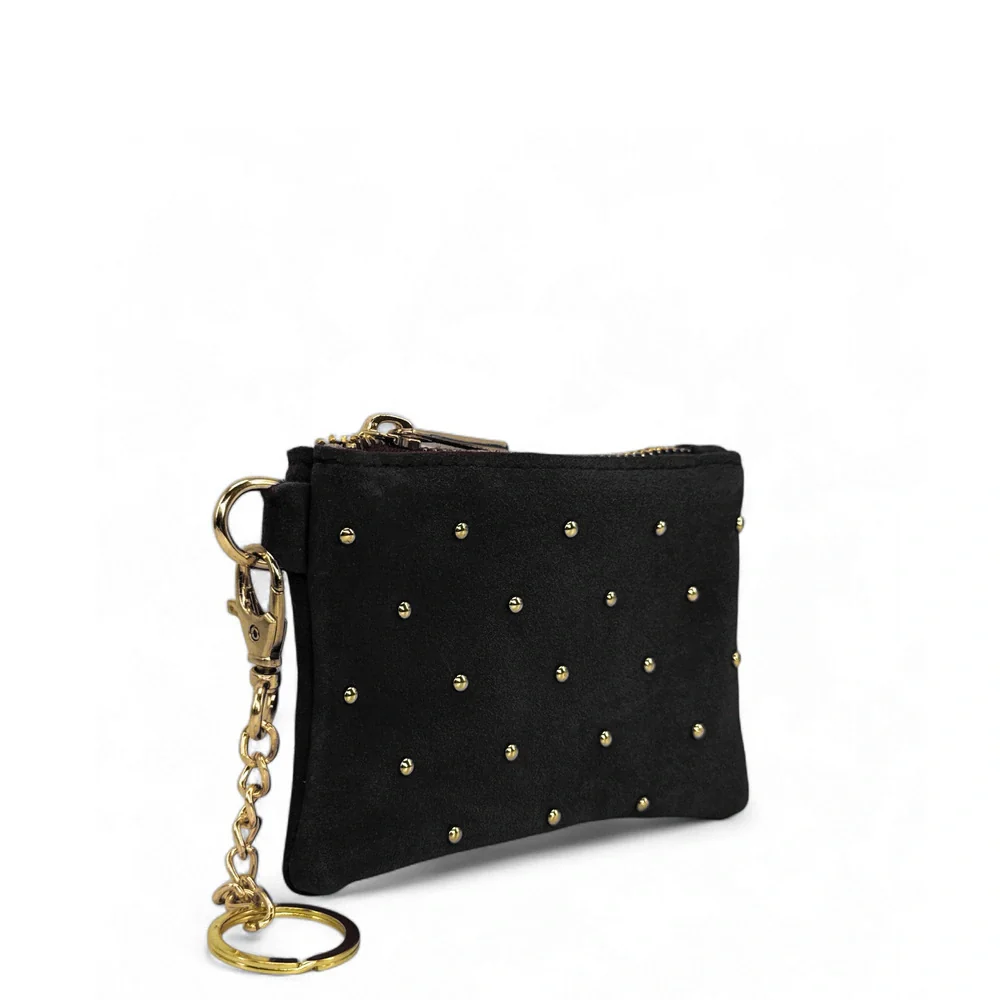 Porte-monnaie en daim TINY DOTS Noir - Image 2