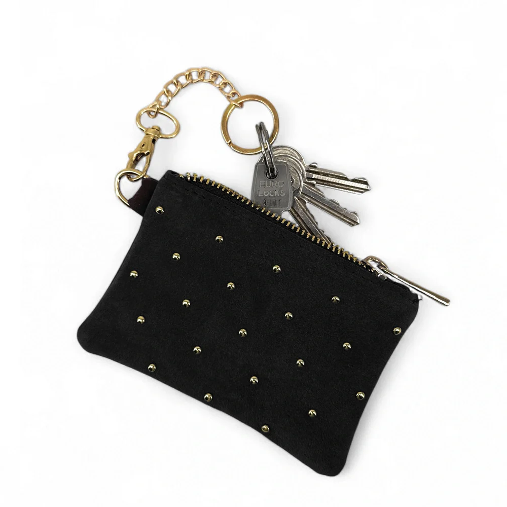 Porte-monnaie en daim TINY DOTS Noir - Image 5
