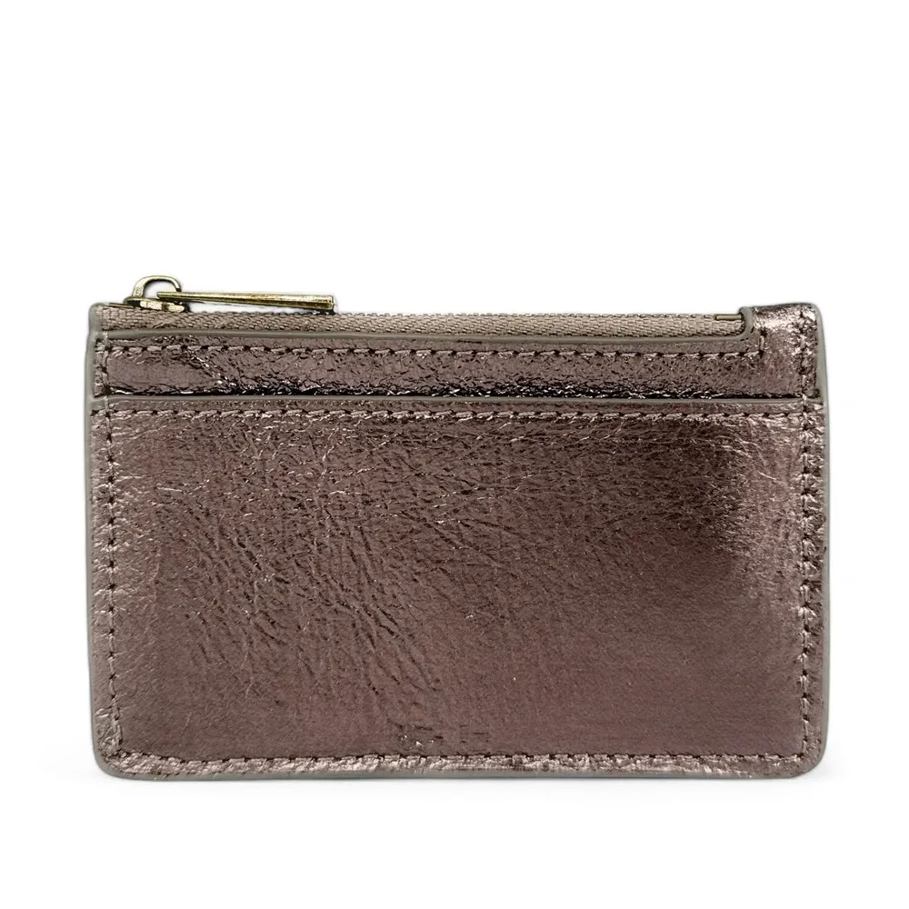 Porte-monnaie porte-cartes en cuir irisé EKKO Chocolat irisé - Image 3