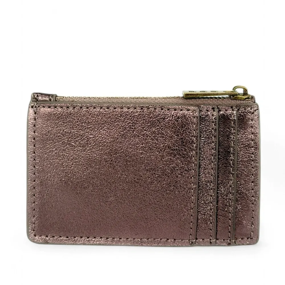 Porte-monnaie porte-cartes en cuir irisé EKKO Chocolat irisé - Image 4