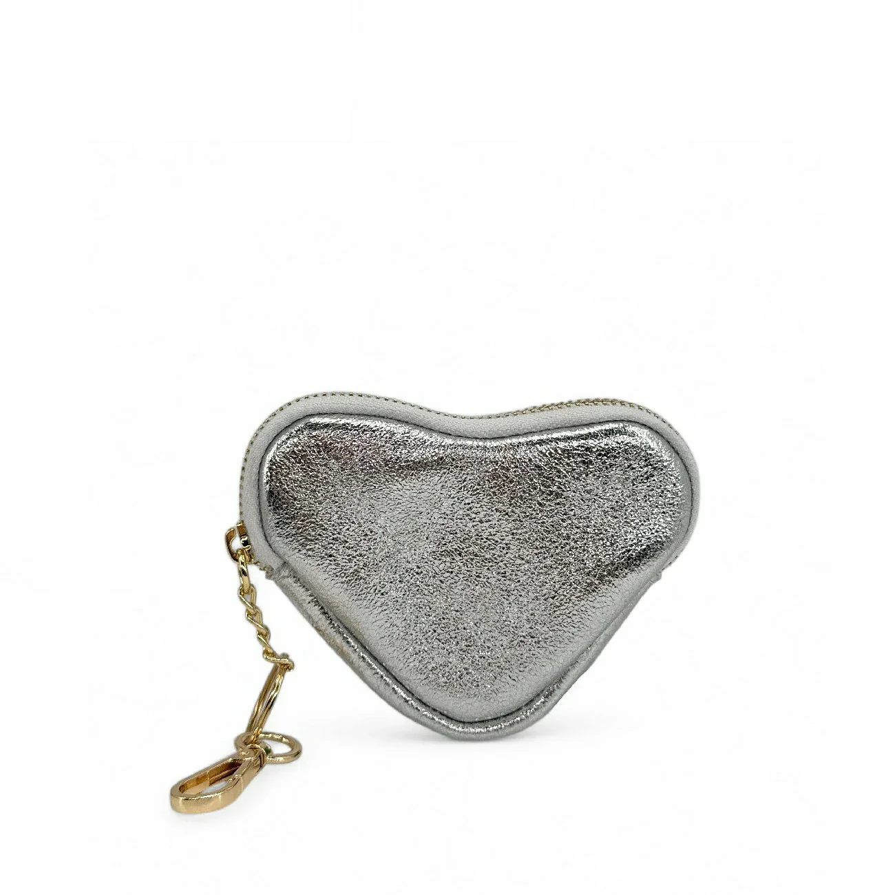 Porte-monnaie porte-clés en cuir irisé SWEETIE Argent moyen