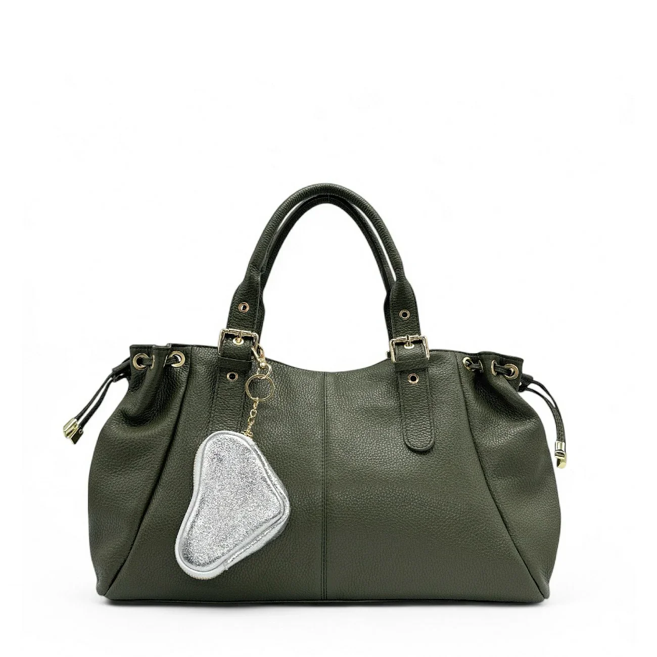 Porte-monnaie porte-clés en cuir irisé SWEETIE Argent moyen - Image 5