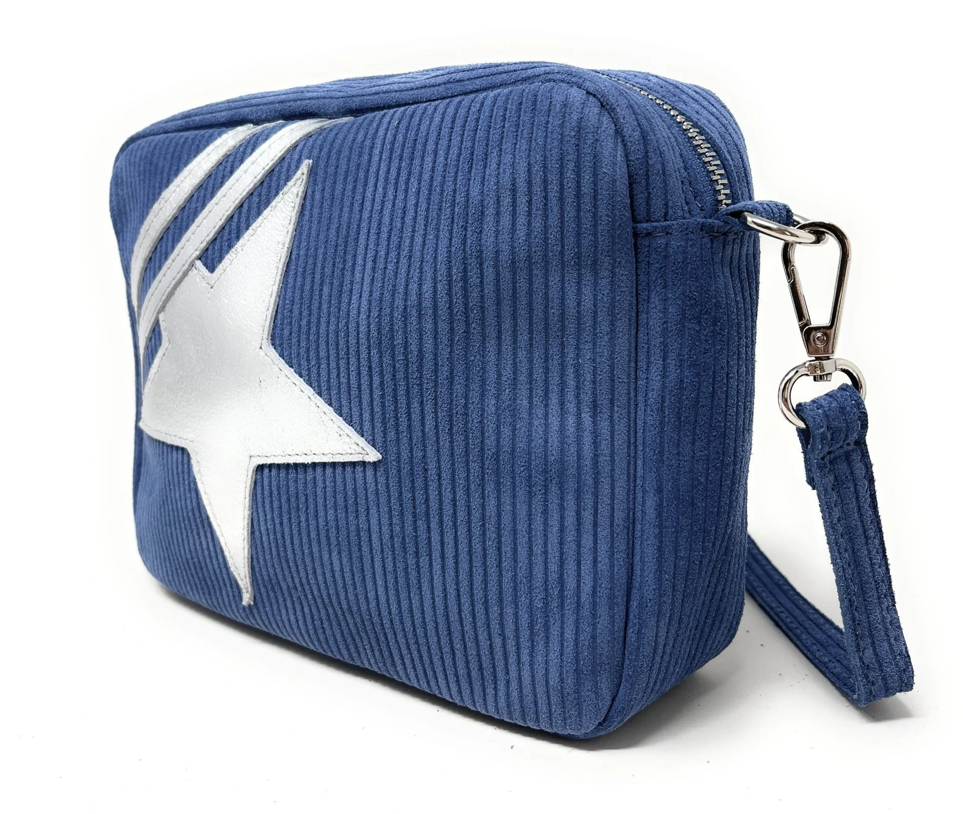 Sac à bandoulière en daim SILVER STAR Bleu - Image 3
