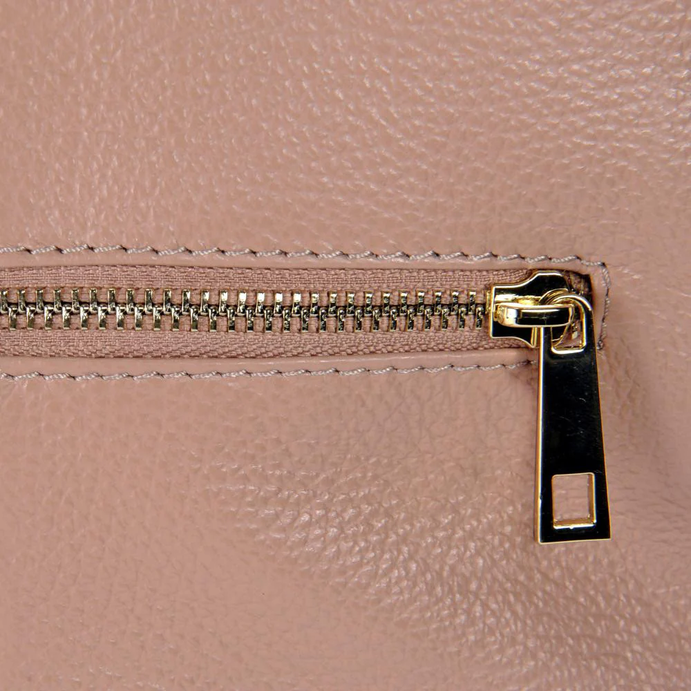 Sac à dos en cuir grainé CORFOU Rose intense - Image 4