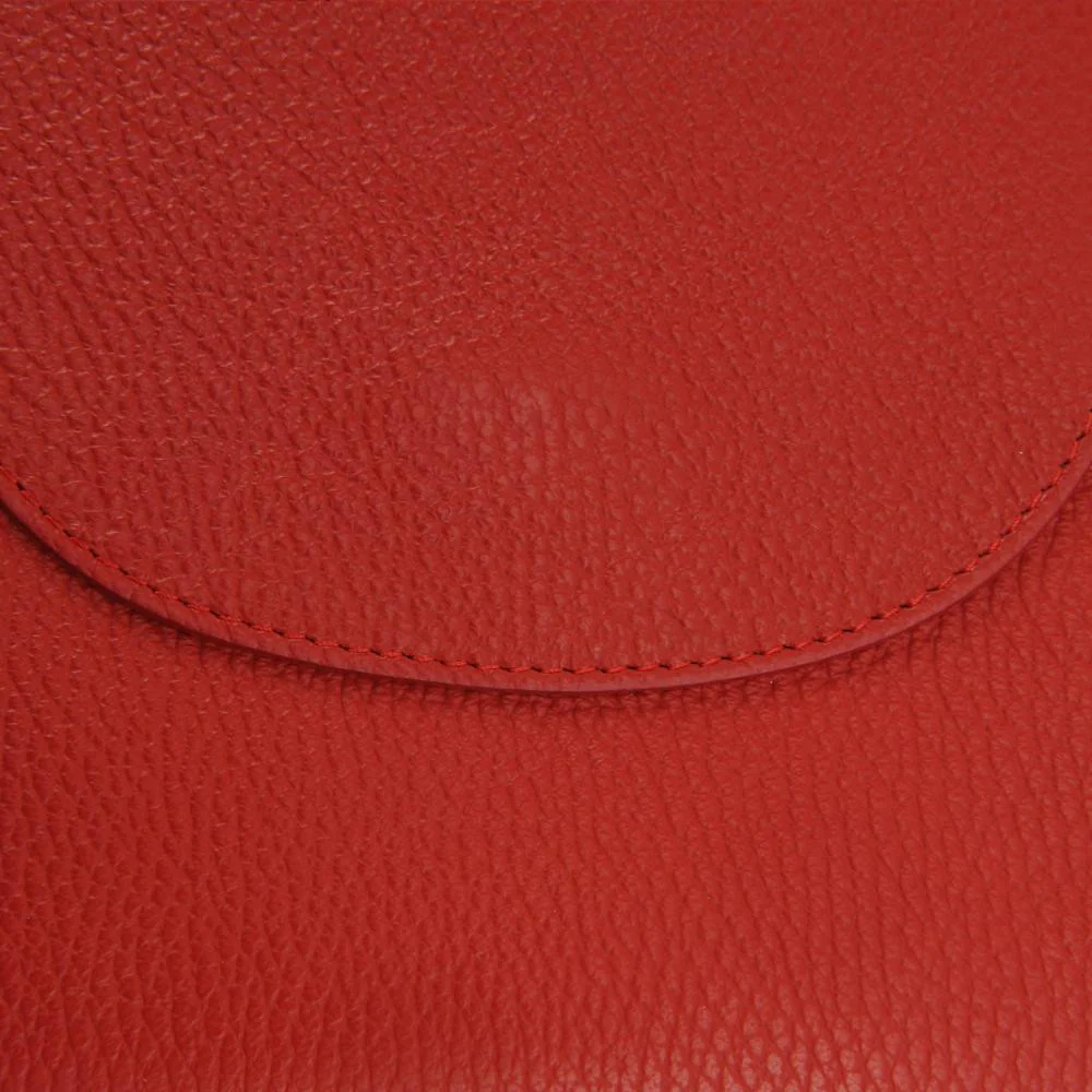 Sac à dos en cuir grainé HAILEY Rouge garance - Image 4