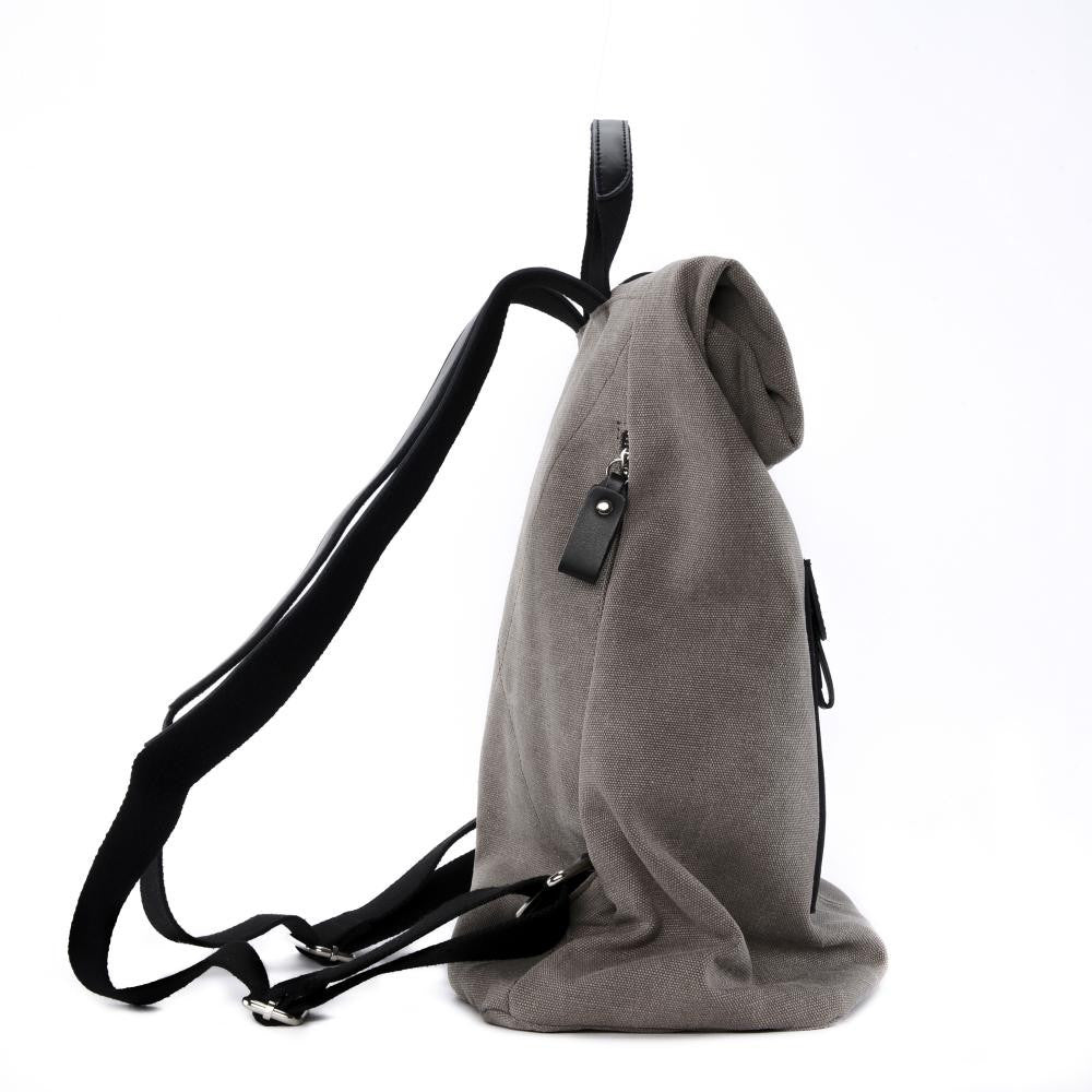 Sac à dos en toile et cuir LANAI Taupe - Image 3