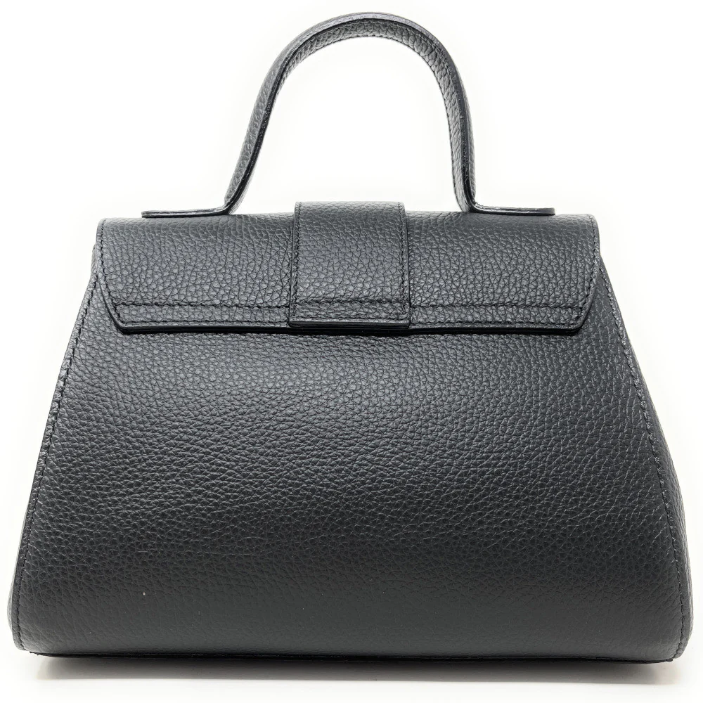Sac bandoulière en cuir grainé SMART Noir - Image 3